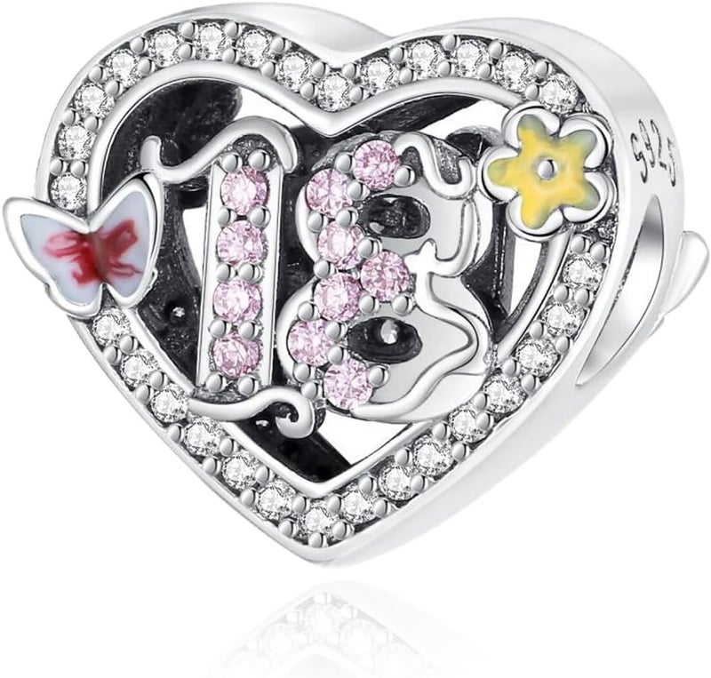 DATOUQI Queen Happy Birthday Hot Air Balloon Family Puppy Charm 925 Sterling Silver Charms for Bracelets and Necklaces Mother's Day Charms for Women - Image 1